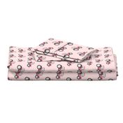 pink tractors on pink - farm themed fabric