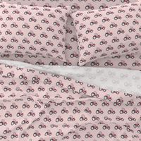 pink tractors on pink - farm themed fabric