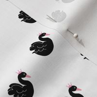 Black swan princess royal bird pond scandinavian style illustration design