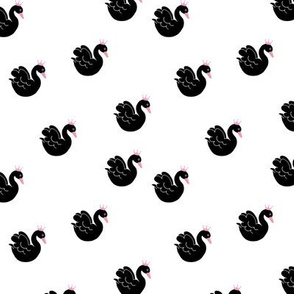 Black swan princess royal bird pond scandinavian style illustration design