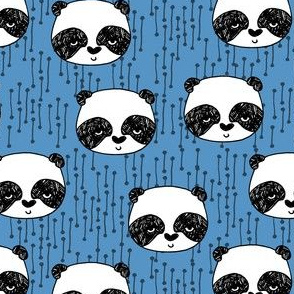 Panda fabric // Cerulean Blue by Andrea Lauren