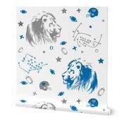 6" Lions / Grey & Blue