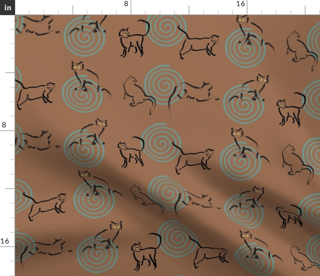 Cats-&-spirals-fabric-DENSE-copper25