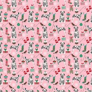 dalmatian pink christmas fabric cute  christmas fabrics xmas holiday xmas dog dalmatians
