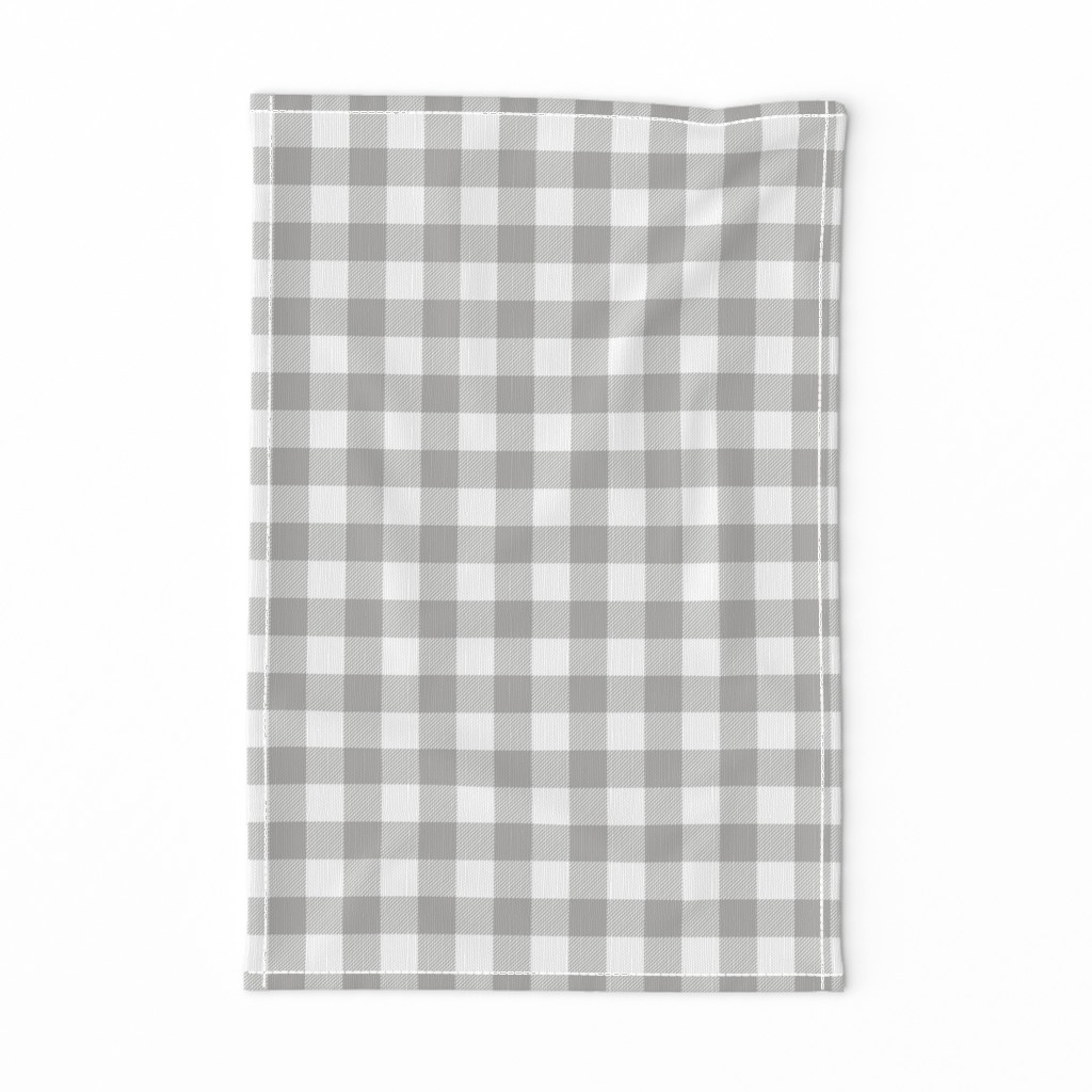 grey and white buffalo plaid - plaid fabric 