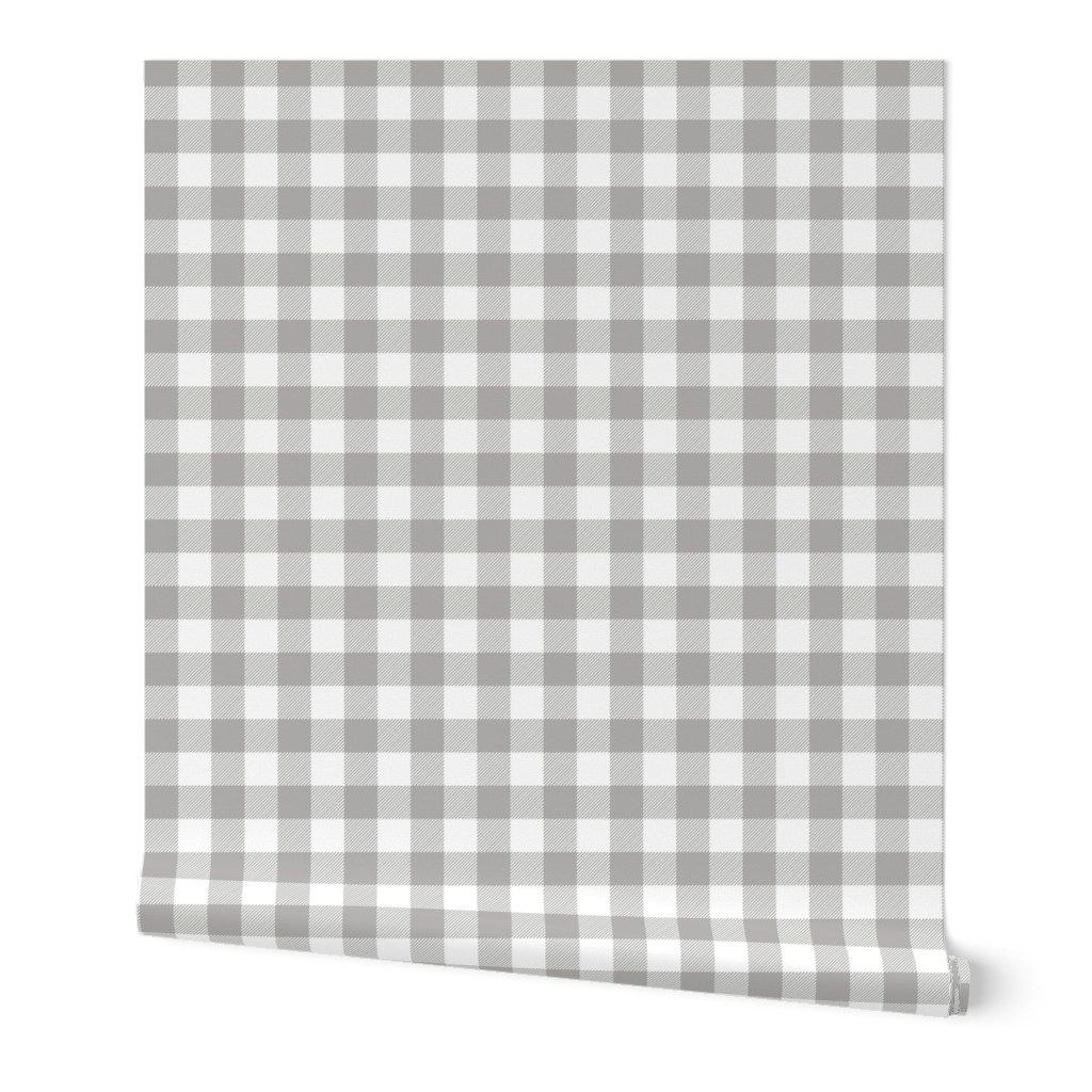 grey and white buffalo plaid - plaid fabric 