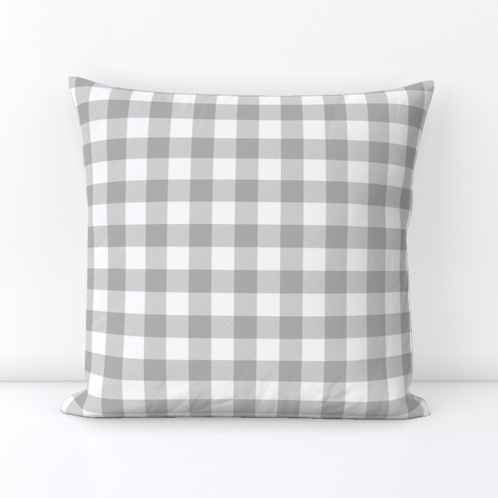 grey and white buffalo plaid - plaid fabric 