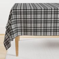 linen plaid - dark charcoal 