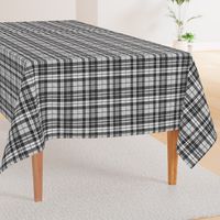 linen plaid - dark charcoal 