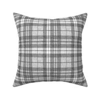 linen plaid - charcoal