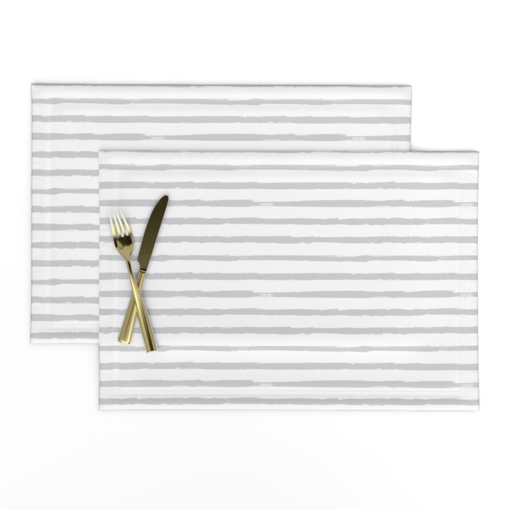 Painted Light Gray  Stripes (Grunge Vintage Distressed 4th of July American Flag Stripes)