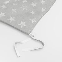 Distressed White Stars on Charcoal (Grunge Vintage 4th of July American Flag Stars)