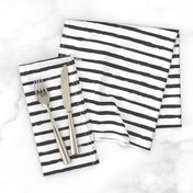Painted Charcoal Stripes (Grunge Vintage Distressed 4th of July American Flag Stripes)