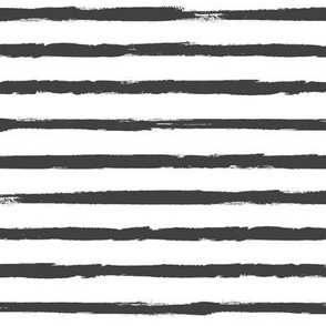 Painted Charcoal Stripes (Grunge Vintage Distressed 4th of July American Flag Stripes)