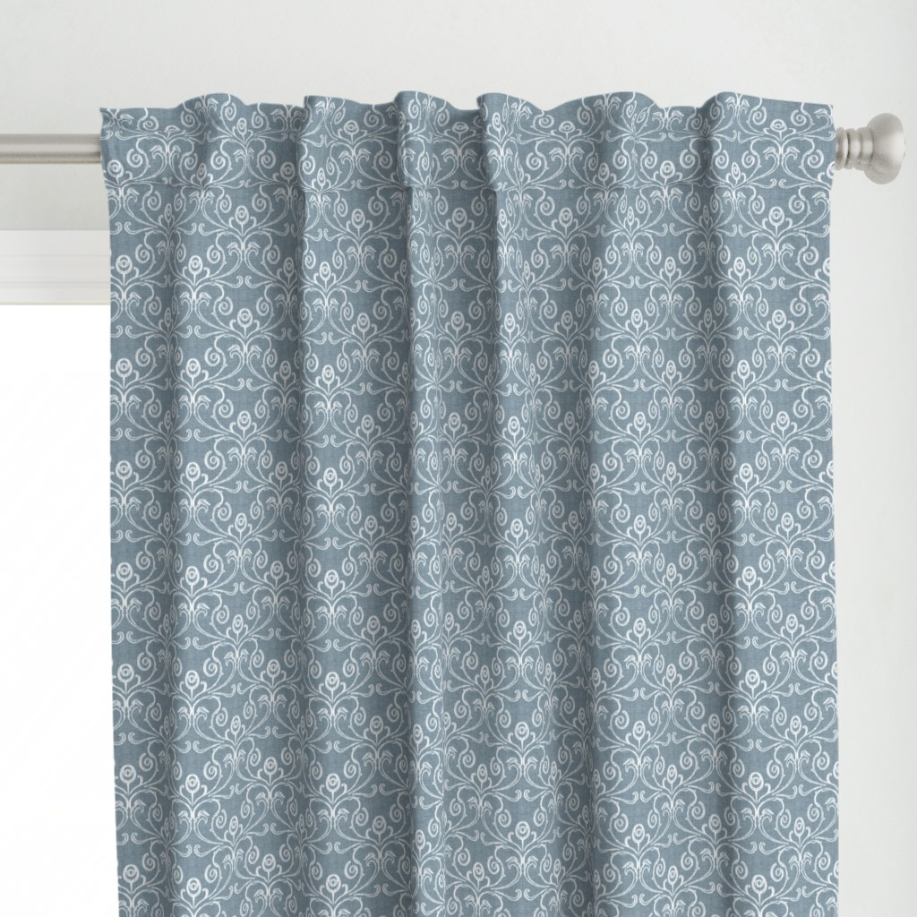 Petite Faded French Rose - Blue