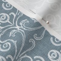 Petite Faded French Rose - Blue