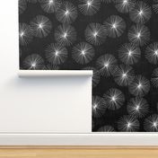 Dandelions Black & White by Friztin