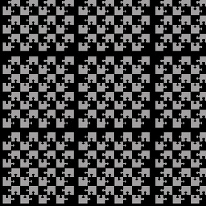 Puzzle Piece Block Grid Black Gray