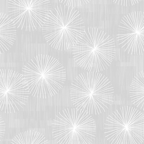 Dandelions Light Grey by Friztin