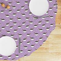 Noodles food kitchen fabric asian noodle bowl purple