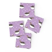 Noodles food kitchen fabric asian noodle bowl purple