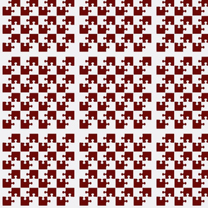 Puzzle Piece Block Grid Red White