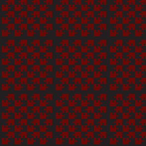 Puzzle Piece Block Grid Red Gray Black