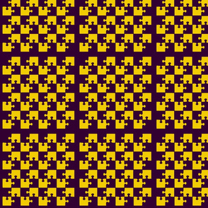 Puzzle Piece Block Grid Purple Gold