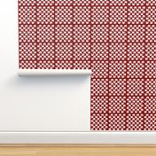 Puzzle Piece Block Grid  Red White