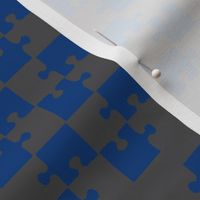 Puzzle Piece Block Grid Blue Gray