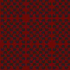 Puzzle Piece Block Grid Black Red