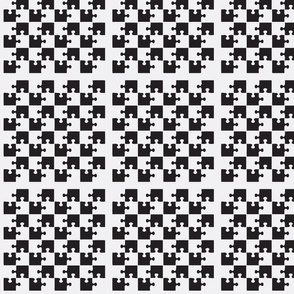Puzzle Piece Block Grid Black 