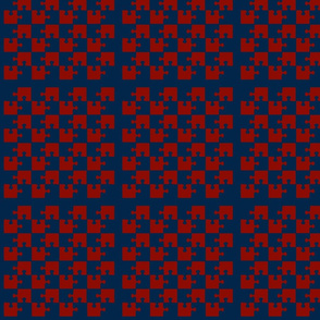 Puzzle Piece Block Grid Red Blue