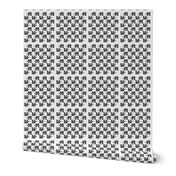 Puzzle Piece Block Grid Gray White