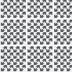 Puzzle Piece Block Grid Gray White