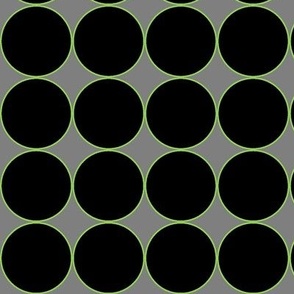 Outline dots black green