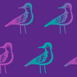 Doodle Bird - Purple