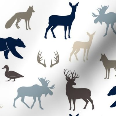 woodland animals - rustic woods collection 