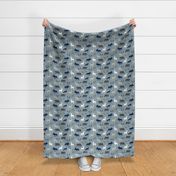 woodland animals - rustic woods blue