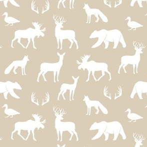 (small scale) woodland animals - rustic woods tan