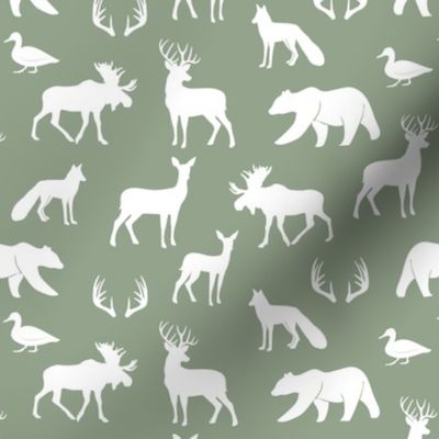 (small scale) woodland animals on sage