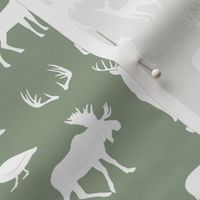 (small scale) woodland animals on sage