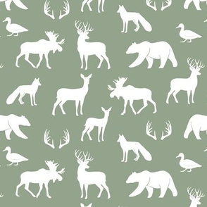 (small scale) woodland animals on sage