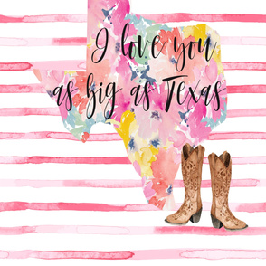 54"x72" // I Love You as Big as Texas