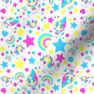 Kawaii Rainbow Unicorn Pattern