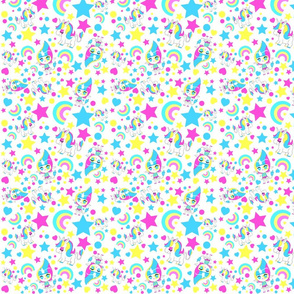 Kawaii Rainbow Unicorn Pattern