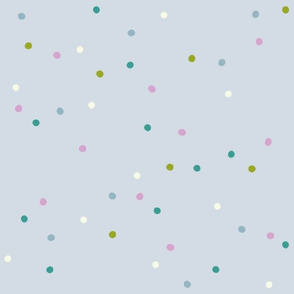 Ditsy Polka Dot, Grey Purple Cream