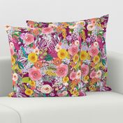 Autumn Blooms Painted Floral // Mulberry (Regular size)