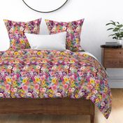 Autumn Blooms Painted Floral // Mulberry (Regular size)