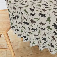 (small scale) woodland animals - camo colors 